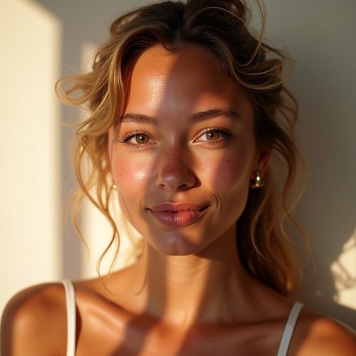 Attractive Belgian Woman in the sun