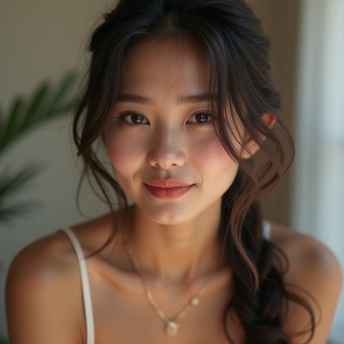 Sexy Thai Frau mit süßem Gesicht